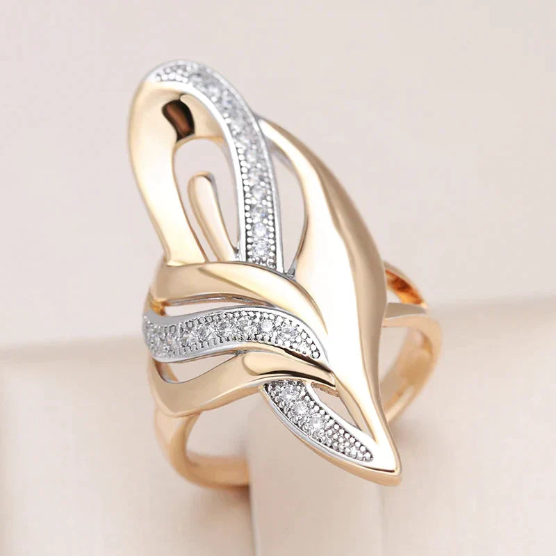 Elegant skinnende guldring