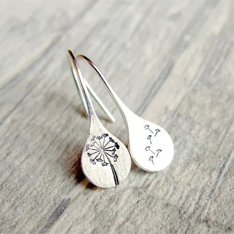 Flower Earrings in Silver