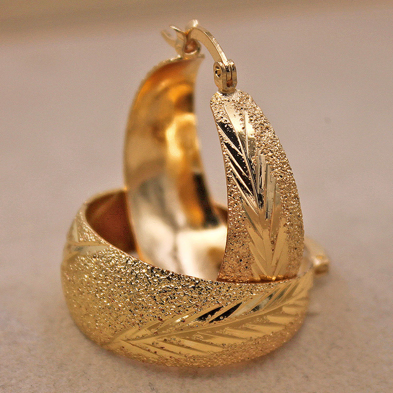 Vintage øreringe med gyldne blade