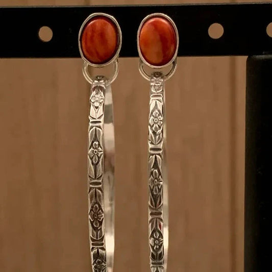 Boho Vintage onyx øreringe