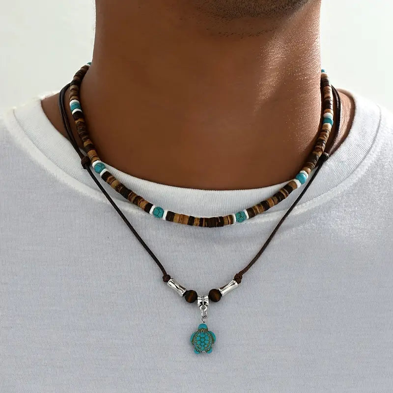 Luxurious Tiger Eye Turquoise Beaded Necklace