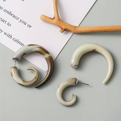 Timeless Ivory Spiral Grace Earrings