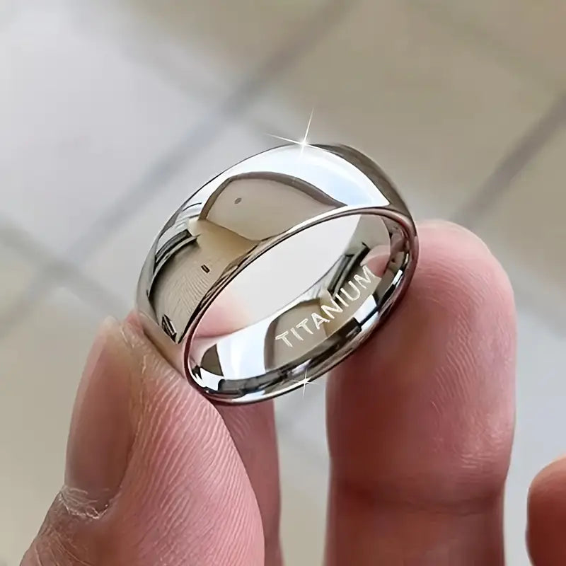 Minimal Titanium Steel Ring