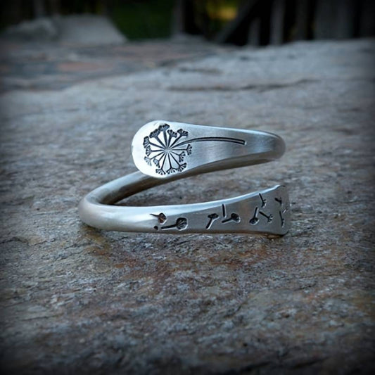 Vintage åben mælkebøtte-ring