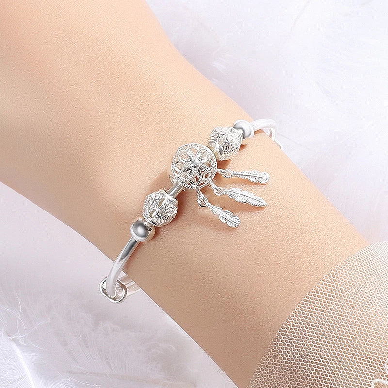 925 Sølv Justerbar Dreamcatcher Armbånd