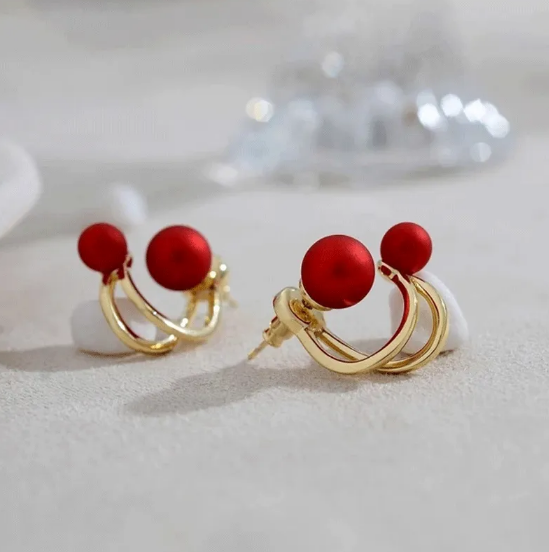 Silver French Net Earrings