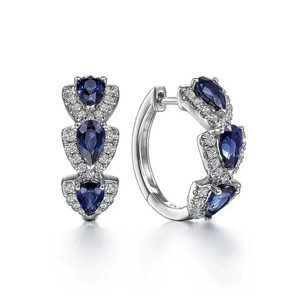 Royal Gemstone Crest Earrings