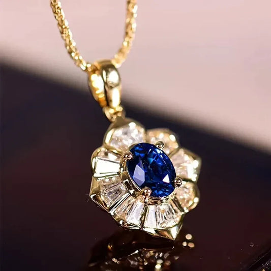 Kavella Noctazure Gold Necklace