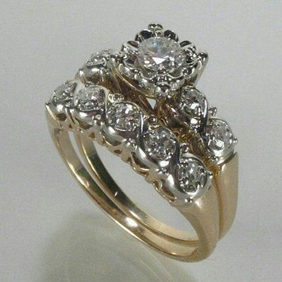Sparkling Gold Statement Ring