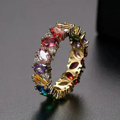 Multicolor Zircon Ring